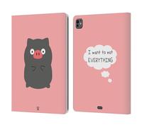 Head Case Designs Porc Avide Petites Doses D'Absurdités Et Incohérence Étui Portefeuille en Cuir Compatible avec Apple iPad Pro 13 M4 2024