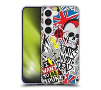 Head Case Designs Punks Pas Mort Autocollant Heureux - Nouveau Coque en Gel [Protection de Qualité Militaire] Compatible avec Samsung Galaxy S23 5G Et Compatible avec MagSafe