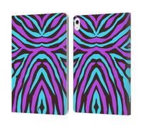 Head Case Designs Rayures Folles Papiers Fous 2 Étui Portefeuille en Cuir Compatible avec Apple iPad Air 13 2024/2025