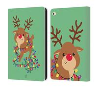 Head Case Designs Renne Dessins Animés Gais de Noël Étui Portefeuille en Cuir Compatible avec Apple iPad Air 2 (2014)