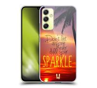 Head Case Designs Scintillement: Coucher du Soleil Tropical Conseils pour Bien Vivre 4 Coque Dure pour l'arrière Compatible avec Samsung Galaxy A34 5G