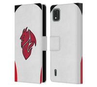 Head Case Designs sous Licence Officielle AC Milan Away Kit D'écusson 2025/26 Étui Portefeuille en Cuir Compatible avec Nokia C2 2nd Edition