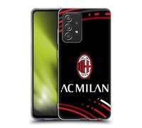 Head Case Designs sous Licence Officielle AC Milan Courbé Modéles De Crête Coque en Gel Doux Compatible avec Galaxy A52 / A52s / 5G (2021)
