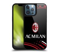 Head Case Designs sous Licence Officielle AC Milan Courbé Modéles De Crête Coque en Gel renforcée [Protection de Qualité Militaire] Compatible avec Apple iPhone 13 Pro Max