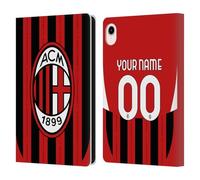 Head Case Designs sous Licence Officielle AC Milan Coutume Personnalisé Accueil Kit 2024/25 Étui Portefeuille en Cuir Compatible avec Apple iPad Mini (2021/2024)