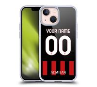 Head Case Designs sous Licence Officielle AC Milan Coutume Personnalisé Accueil Trousse 2022/23 Coque en Gel [Protection de Qualité Militaire] Compatible avec Apple iPhone 13 Mini