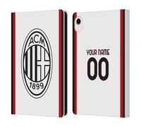 Head Case Designs sous Licence Officielle AC Milan Coutume Personnalisé Away Kit 2024/25 Étui Portefeuille en Cuir Compatible avec Apple iPad Mini (2021/2024)