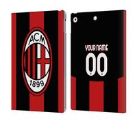 Head Case Designs sous Licence Officielle AC Milan Coutume Personnalisé Maison Kit Blason 2026/27 Étui Portefeuille en Cuir Compatible avec Apple iPad 10.2 2019/2020/2021