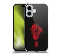 Head Case Designs sous Licence Officielle AC Milan Logo Graphismes Coque Dure pour l'arrière Compatible avec Apple iPhone 16