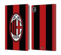 Head Case Designs sous Licence Officielle AC Milan Maison Kit Blason 2026/27 Étui Portefeuille en Cuir Compatible avec Apple iPad Pro 11 M4/M5 2024/2025