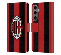 Head Case Designs sous Licence Officielle AC Milan Maison Kit Blason 2026/27 Étui Portefeuille en Cuir Compatible avec Samsung Galaxy S25