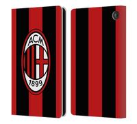 Head Case Designs sous Licence Officielle AC Milan Maison Kit Blason 2026/27 Étui Portefeuille en Cuir Compatible avec Amazon Fire 7 2022