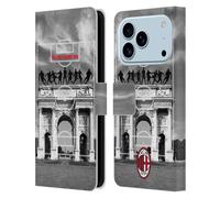 Head Case Designs sous Licence Officielle AC Milan Milano Siamo NOI 2 Adultes Étui Portefeuille en Cuir Compatible avec Apple iPhone 17 Pro