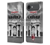 Head Case Designs sous Licence Officielle AC Milan Milano Siamo NOI 2 Adultes Étui Portefeuille en Cuir Compatible avec Apple iPhone 17 Air