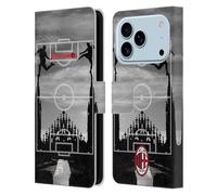 Head Case Designs sous Licence Officielle AC Milan Milano Siamo NOI 3 Adultes Étui Portefeuille en Cuir Compatible avec Apple iPhone 17 Pro