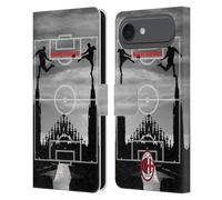 Head Case Designs sous Licence Officielle AC Milan Milano Siamo NOI 3 Adultes Étui Portefeuille en Cuir Compatible avec Apple iPhone 17 Air