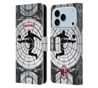 Head Case Designs sous Licence Officielle AC Milan Milano Siamo NOI Adultes Étui Portefeuille en Cuir Compatible avec Apple iPhone 17 Pro