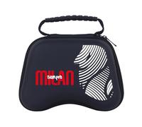 Head Case Designs Sous Licence Officielle AC Milan NOI, VOI, MILAN Logo Graphique Étui De Transport Rigide De Voyage compatible avec PS5 DualSense & Xbox Controller