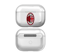 Head Case Designs sous Licence Officielle AC Milan Plaine Logo Transparent Cristal Dur Compatible avec Apple AirPods Pro 2 Charging Case