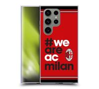 Head Case Designs sous Licence Officielle AC Milan Rayures Crête Coque en Gel Doux Compatible avec Samsung Galaxy S24 Ultra 5G