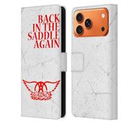 Head Case Designs sous Licence Officielle Aerosmith Back in The Saddle Again Classiques Étui Portefeuille en Cuir Compatible avec Apple iPhone 17 Pro Max