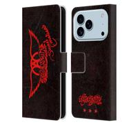 Head Case Designs sous Licence Officielle Aerosmith Émotions Douces aux Ailes Rouges Classiques Étui Portefeuille en Cuir Compatible avec Apple iPhone 17 Pro