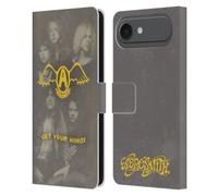 Head Case Designs sous Licence Officielle Aerosmith Get Your Wings Classiques Étui Portefeuille en Cuir Compatible avec Apple iPhone 17 Air