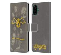 Head Case Designs sous Licence Officielle Aerosmith Get Your Wings Classiques Étui Portefeuille en Cuir Compatible avec Samsung Galaxy A07