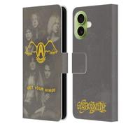 Head Case Designs sous Licence Officielle Aerosmith Get Your Wings Classiques Étui Portefeuille en Cuir Compatible avec Apple iPhone 17