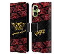 Head Case Designs sous Licence Officielle Aerosmith Permanent Vacation Classiques Étui Portefeuille en Cuir Compatible avec Apple iPhone 17