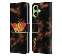 Head Case Designs sous Licence Officielle Aerosmith Triangle ailé Classiques Étui Portefeuille en Cuir Compatible avec Apple iPhone 17