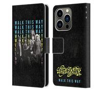 Head Case Designs sous Licence Officielle Aerosmith Walk This Way Classiques Étui Portefeuille en Cuir Compatible avec Apple iPhone 14 Pro