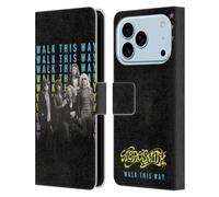 Head Case Designs sous Licence Officielle Aerosmith Walk This Way Classiques Étui Portefeuille en Cuir Compatible avec Apple iPhone 17 Pro