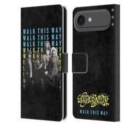 Head Case Designs sous Licence Officielle Aerosmith Walk This Way Classiques Étui Portefeuille en Cuir Compatible avec Apple iPhone 17 Air