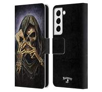 Head Case Designs sous Licence Officielle Alchemy Gothic As de la Faucheuse Crâne Et Cartes Étui Portefeuille en Cuir Compatible avec Samsung Galaxy S22 5G
