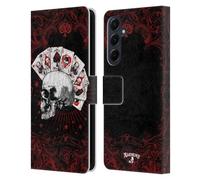 Head Case Designs sous Licence Officielle Alchemy Gothic As de l'anarchie Crâne Et Cartes Étui Portefeuille en Cuir Compatible avec Samsung Galaxy A55 5G