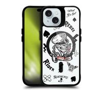 Head Case Designs sous Licence Officielle Alchemy Gothic Cavalier Rebelle Art Gothique Black Shockproof Bumper Case [Military Grade] Compatible with Apple iPhone 15 and with MagSafe