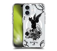 Head Case Designs sous Licence Officielle Alchemy Gothic Chat Crâne de Poe Neuf Vies Art Gothique Étui Antichoc [Qualité Militaire] Compatible avec Apple iPhone 16 et Compatible avec MagSafe