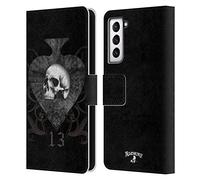Head Case Designs sous Licence Officielle Alchemy Gothic Club de la Mort Crâne Et Cartes Étui Portefeuille en Cuir Compatible avec Samsung Galaxy S21 5G