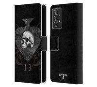 Head Case Designs sous Licence Officielle Alchemy Gothic Club de la Mort Crâne Et Cartes Étui Portefeuille en Cuir Compatible avec Galaxy A52 / A52s / 5G (2021)