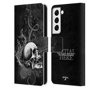 Head Case Designs sous Licence Officielle Alchemy Gothic Coutume Personnalisé De Progrounds Nom Et Initiale Coque en Cuir à Portefeuille Compatible avec Samsung Galaxy S22 5G