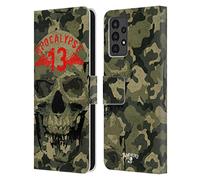 Head Case Designs sous Licence Officielle Alchemy Gothic Crâne de Camouflage Crâne Étui Portefeuille en Cuir Compatible avec Samsung Galaxy A13 (2022)