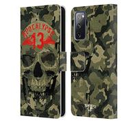 Head Case Designs sous Licence Officielle Alchemy Gothic Crâne de Camouflage Crâne Étui Portefeuille en Cuir Compatible avec Samsung Galaxy S20 FE / 5G