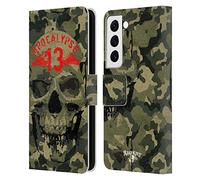 Head Case Designs sous Licence Officielle Alchemy Gothic Crâne de Camouflage Crâne Étui Portefeuille en Cuir Compatible avec Samsung Galaxy S22 5G