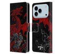 Head Case Designs sous Licence Officielle Alchemy Gothic Draco Rosa Dragon Étui Portefeuille en Cuir Compatible avec Apple iPhone 17 Pro