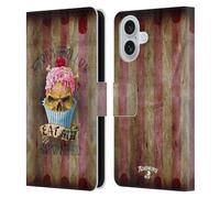 Head Case Designs sous Licence Officielle Alchemy Gothic Mange-Moi Petit gâteau Crâne Étui Portefeuille en Cuir Compatible avec Apple iPhone 16