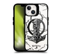 Head Case Designs sous Licence Officielle Alchemy Gothic Marteau de Mjolnir Art Gothique Black Shockproof Bumper Case [Military Grade] Compatible with Apple iPhone 14 and with MagSafe