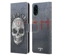 Head Case Designs sous Licence Officielle Alchemy Gothic Métal Mort Crâne Étui Portefeuille en Cuir Compatible avec Samsung Galaxy A07