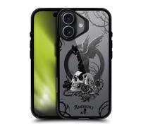 Head Case Designs sous Licence Officielle Alchemy Gothic Nine Lives of Poe Skull Cat Gothic Art Black Shockproof Bumper Case [Military Grade] Compatible with Apple iPhone 17 and with MagSafe