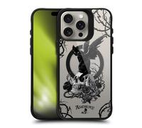 Head Case Designs sous Licence Officielle Alchemy Gothic Nine Lives of Poe Skull Cat Gothic Art Black Shockproof Bumper Case [Military Grade] Compatible with Apple iPhone 15 Pro Max and with MagSafe
